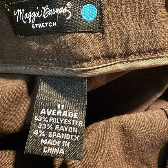 Maggie Barnes Right Fit Chocolate Brown Stretch Dress Pants, Plus Size 32W, NWT - Picture 6 of 6